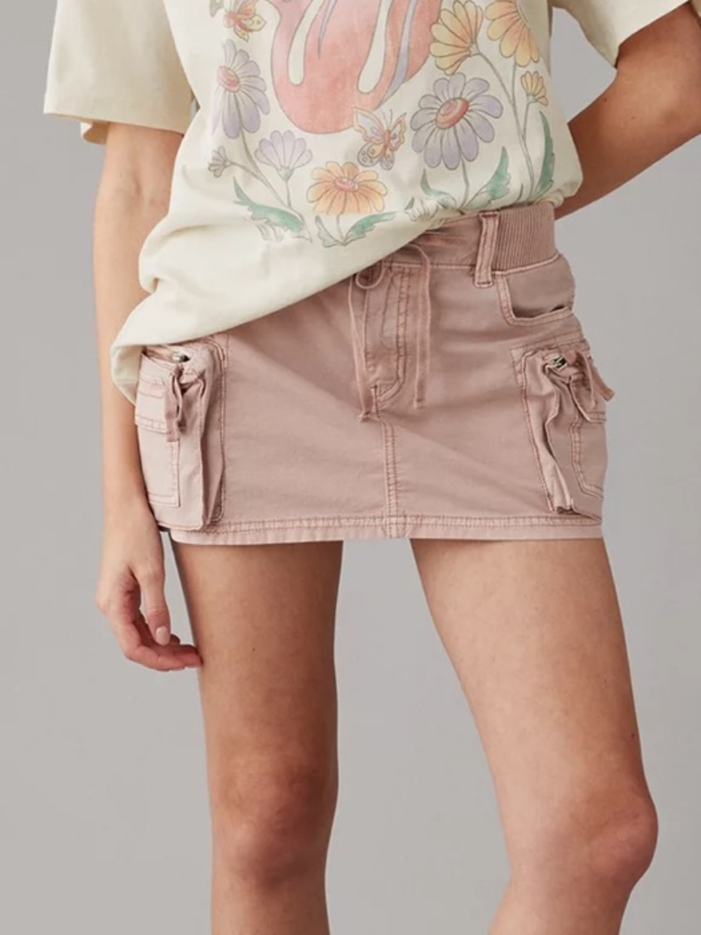 Pink Cargo Mini Skirt Outfit